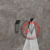 Крючок одинарный Lemark SMOOTH LINE для полотенец и халатов, графит